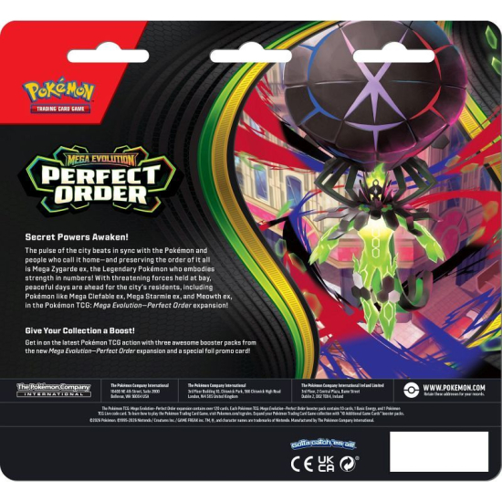 Karty Pokemon TCG: Mega Evolution - Perfect Order - Chikorita 3-Pack Blister